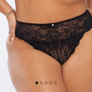 Savage X Fenty Flora‎ Lace High Waist Thong Panty sz 1X NWT